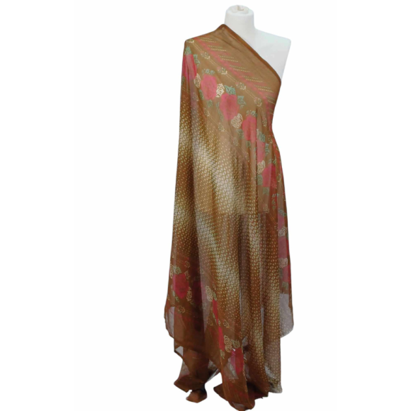 Szal z szyfonu jedwabnego, niezwykle cienki i zwiewny (SZYF-1)