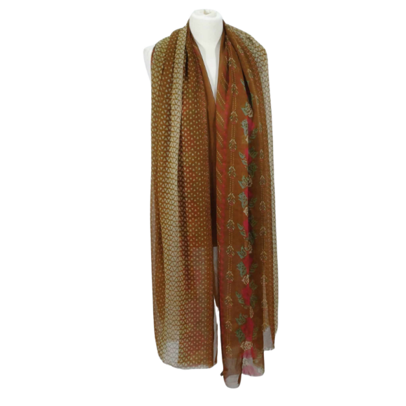 Szal z szyfonu jedwabnego, niezwykle cienki i zwiewny (SZYF-1)