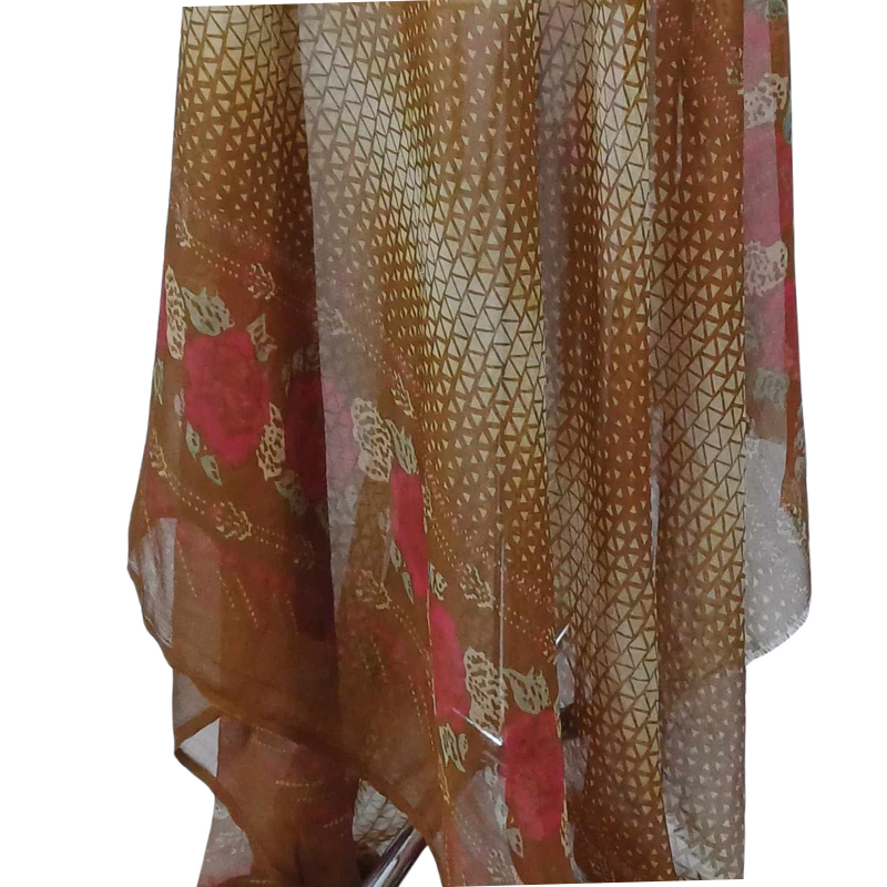 Szal z szyfonu jedwabnego, niezwykle cienki i zwiewny (SZYF-1)