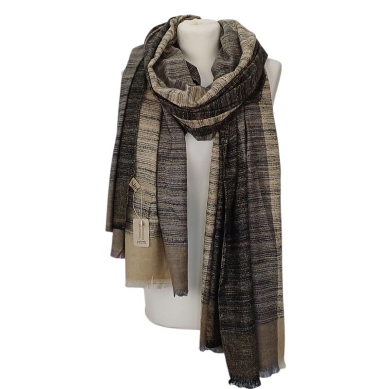 Szal wełniany z runa Kozy Changthangi  (W-63)