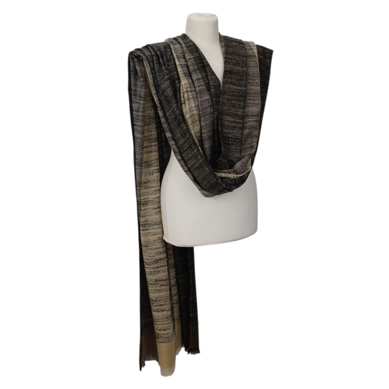 Szal wełniany z runa Kozy Changthangi  (W-63)