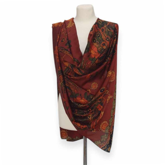 Szal z jedwabiu naturalnego z dodatkiem jedwabnego poliestru (J-103)