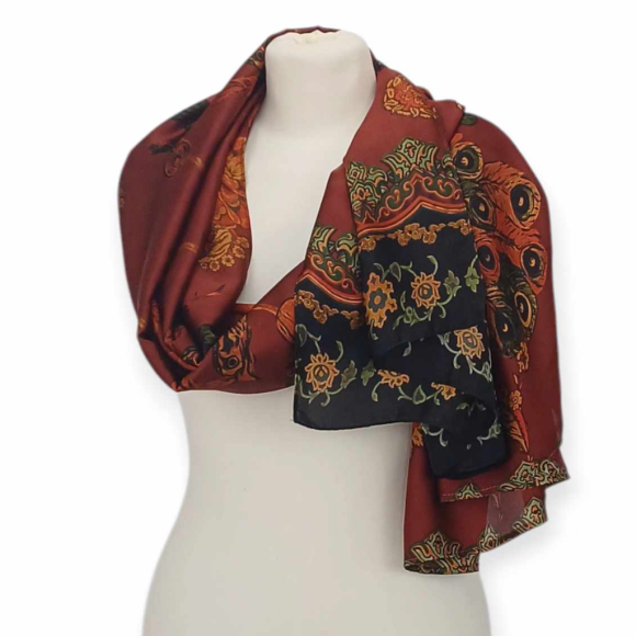 Szal z jedwabiu naturalnego z dodatkiem jedwabnego poliestru (J-103)