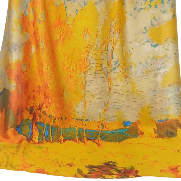 Szal z jedwabiu satynowego z domieszką jedwabnego poliestru (J-128)