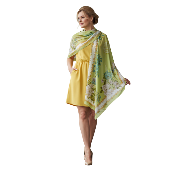 Szal z jedwabnej satyny (J-131)