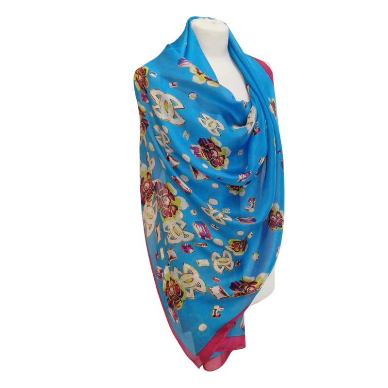 Szal jedwabny z dodatkiem poliestru ( J-60)