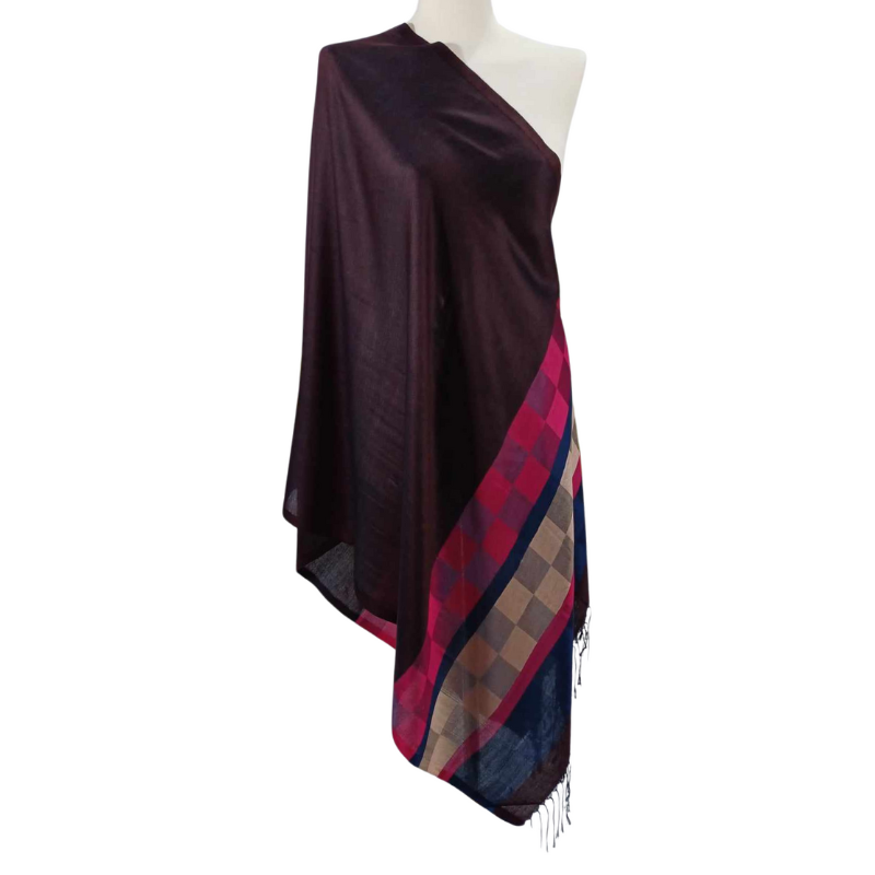 Szal jedwabny dwustronny- 100% jedwab naturalny ( J-28A)