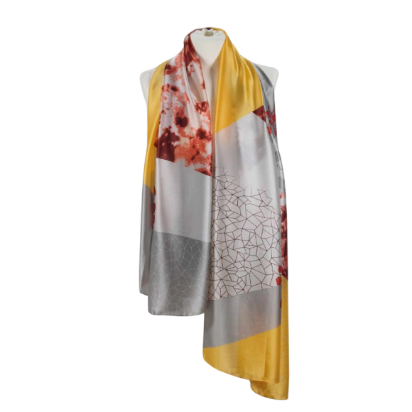 Szal z jedwabiu naturalnego ( J-46)