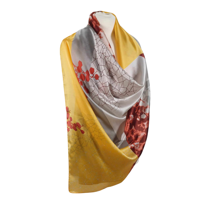 Szal z jedwabiu naturalnego ( J-46)