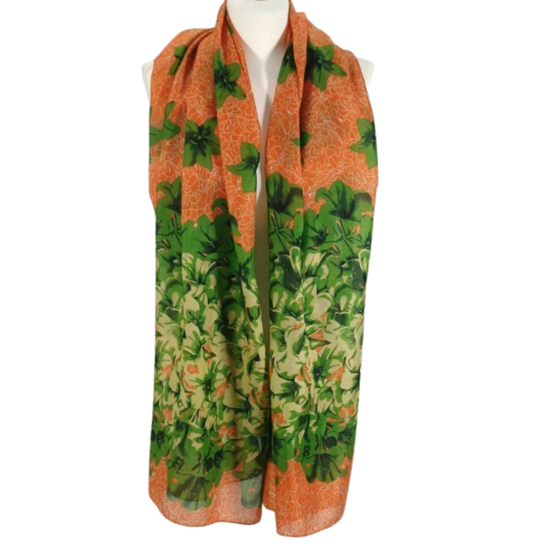 Szal bawełniany z domieszką jedwabiu – elegancja w roślinnym wydaniu ( BJ-7)
