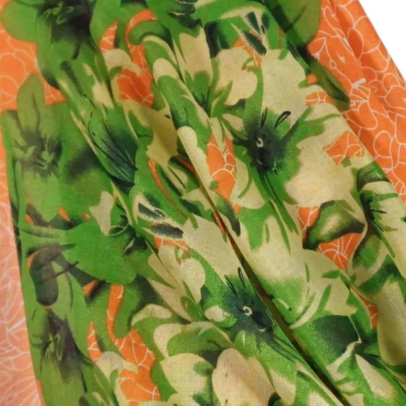 Szal bawełniany z domieszką jedwabiu – elegancja w roślinnym wydaniu ( BJ-7)