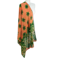 Szal bawełniany z domieszką jedwabiu – elegancja w roślinnym wydaniu ( BJ-7)