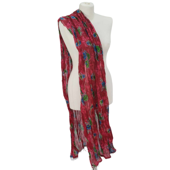 Szal w stylu Chunri - bawełniany z domieszką jedwabiu (CH-1)