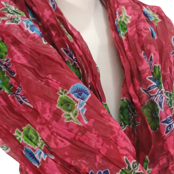 Szal w stylu Chunri - bawełniany z domieszką jedwabiu (CH-1)