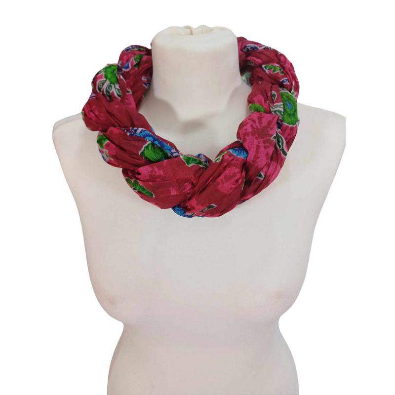 Szal w stylu Chunri - bawełniany z domieszką jedwabiu (CH-1)