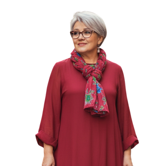 Szal w stylu Chunri - bawełniany z domieszką jedwabiu (CH-1)