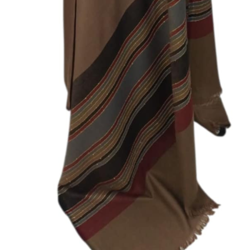 Szal z wełny merino – z połyskiem złotych cekinów (W-127)