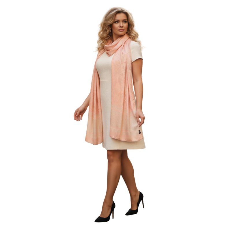 Szal jedwabny Banarasi ze złotą nicią  (JE-177)