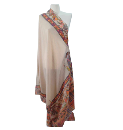 Szal z pashminy Kalamkari  ( P-8)
