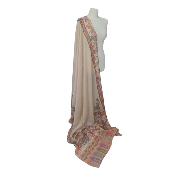 Szal z pashminy Kalamkari  ( P-8)